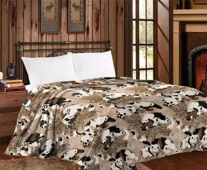 King Size Super Soft Cow Print Blanket In Tiktok Shop Room Accessory
