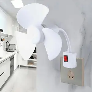 E27 Plug-in Fan | Quiet Operation Mini Gooseneck Fan, Light Bulb Socket | Energy Efficient for Desk, Dorm & Office