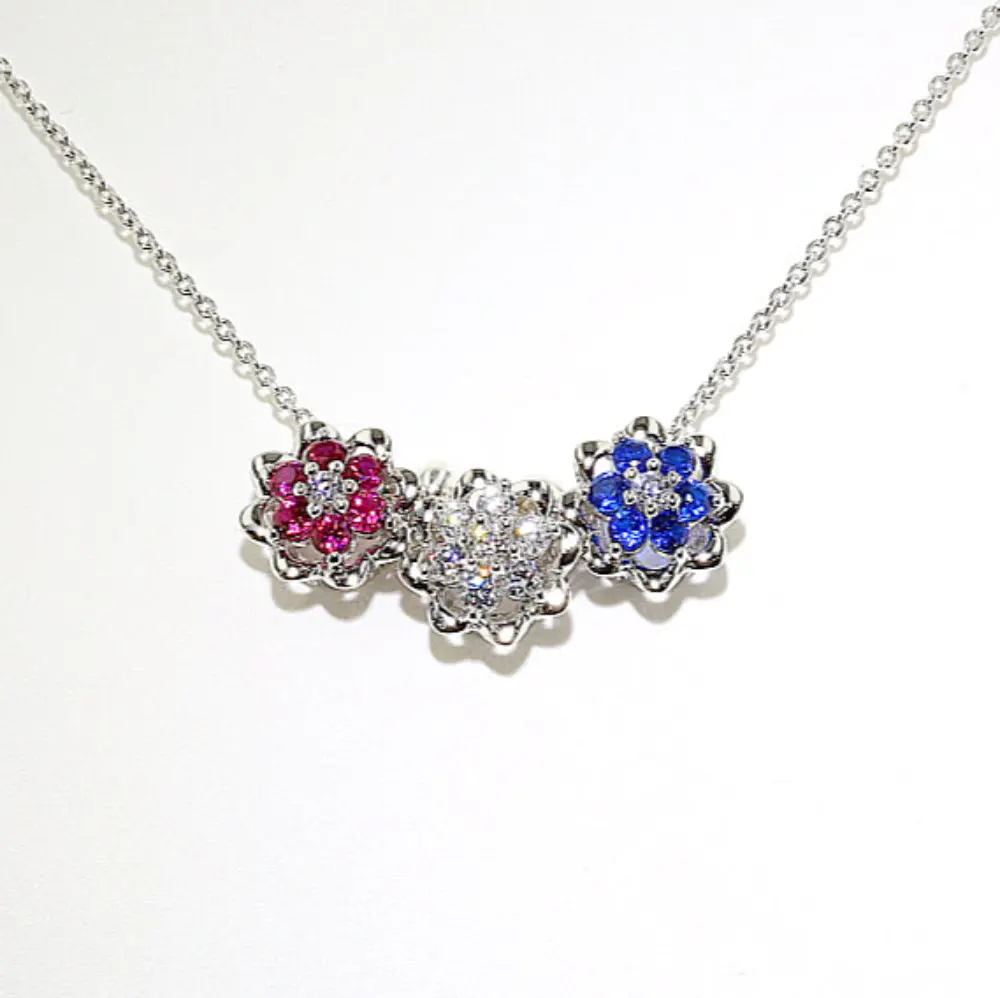Celebrate America Original Tulip Pendant 3 piece Bundle- Sterling Silver (.925)