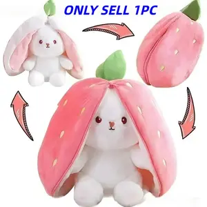 Cute Hidden Rabbit Bunny Plush, Soft Stuffed Animal Cuddly Gift, Unique Present, Holiday & Birthday Surprise for Friends & Family