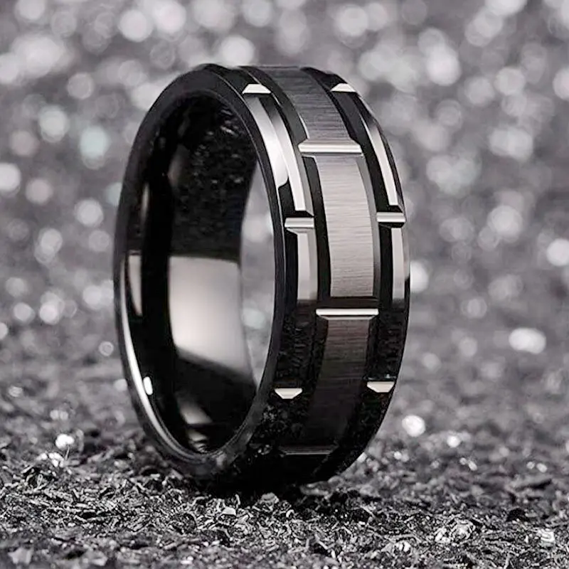 Stainless Steel Classie Simple Couple Wedding Rings, Engraved Ring, Fashion Anniversary Promise Rings, Elegant Design for Couples,Al Seasons