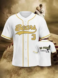 Men's Bo Peeps Gentlemen's Club #3 Bad News Bear Movie Baseball Lightweight Jersey Comfortable fabric, perfect for athletic wear The ideal gift for sports fans