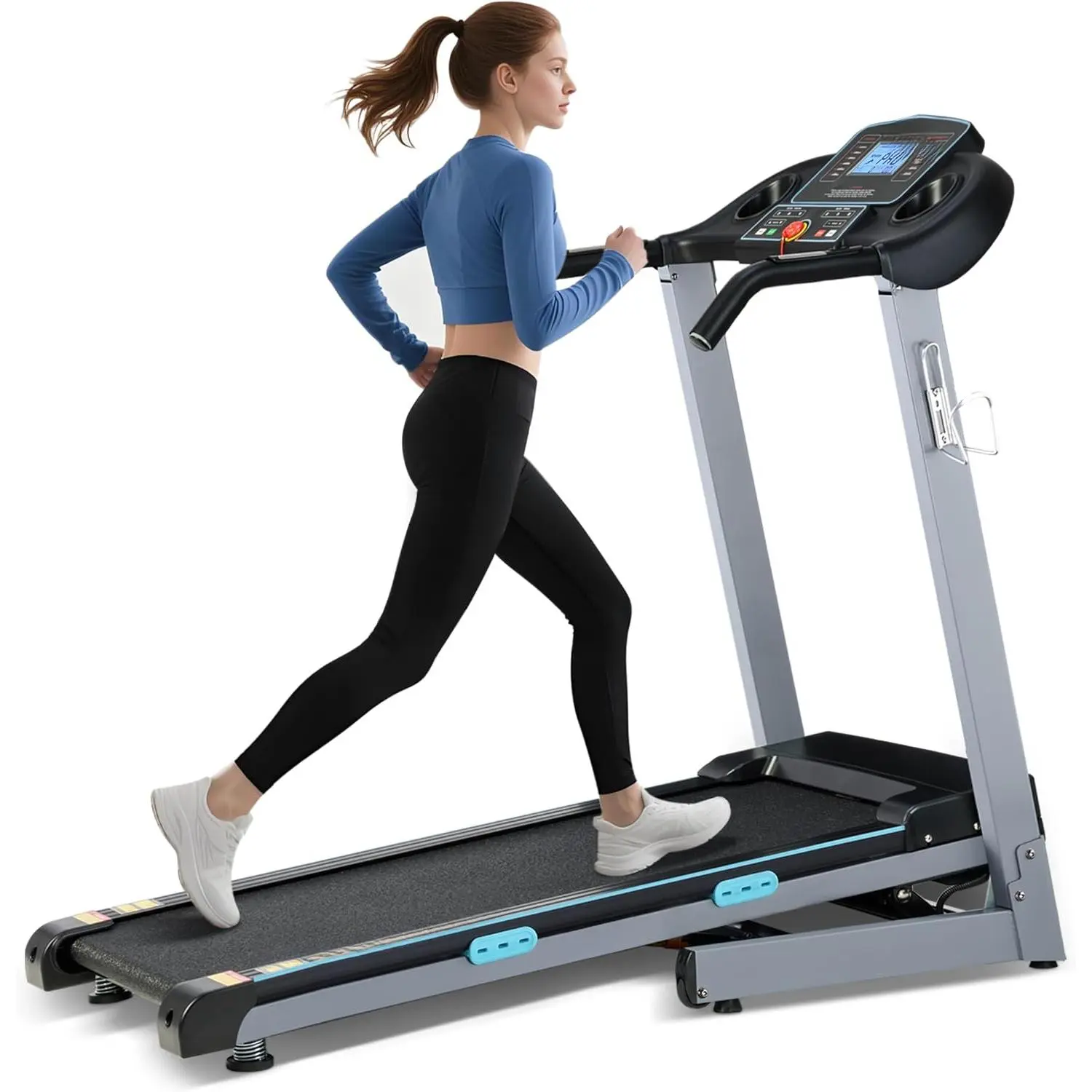 Foldable Electric Treadmill for Home Use - 3.0HP Motor, Auto Incline, 300 lb Capacity, 8.5 MPH Max Speed, 17.5" Wide Tread Belt, Bluetooth Speaker, Foldable Treadmill