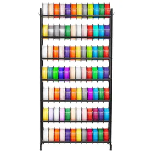 VEVOR 3D Printer Filament Storage Rack, 7 Tier Heavy Duty Storage Shelves for 3D Printing Filaments, Filament Spool Holders Racks for 3D Printing Studio, Home Studio, Office, Workshop (Shelf Only)