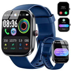 AI Smart Watch with ChatGPT, Bluetooth Calling Smartwatch for Men & Women, 1.91" HD Display, 110+ Sports Modes, Heart Rate & Sleep Tracker, IP68 Waterproof, Fitness Activity Tracker for Android & iOS