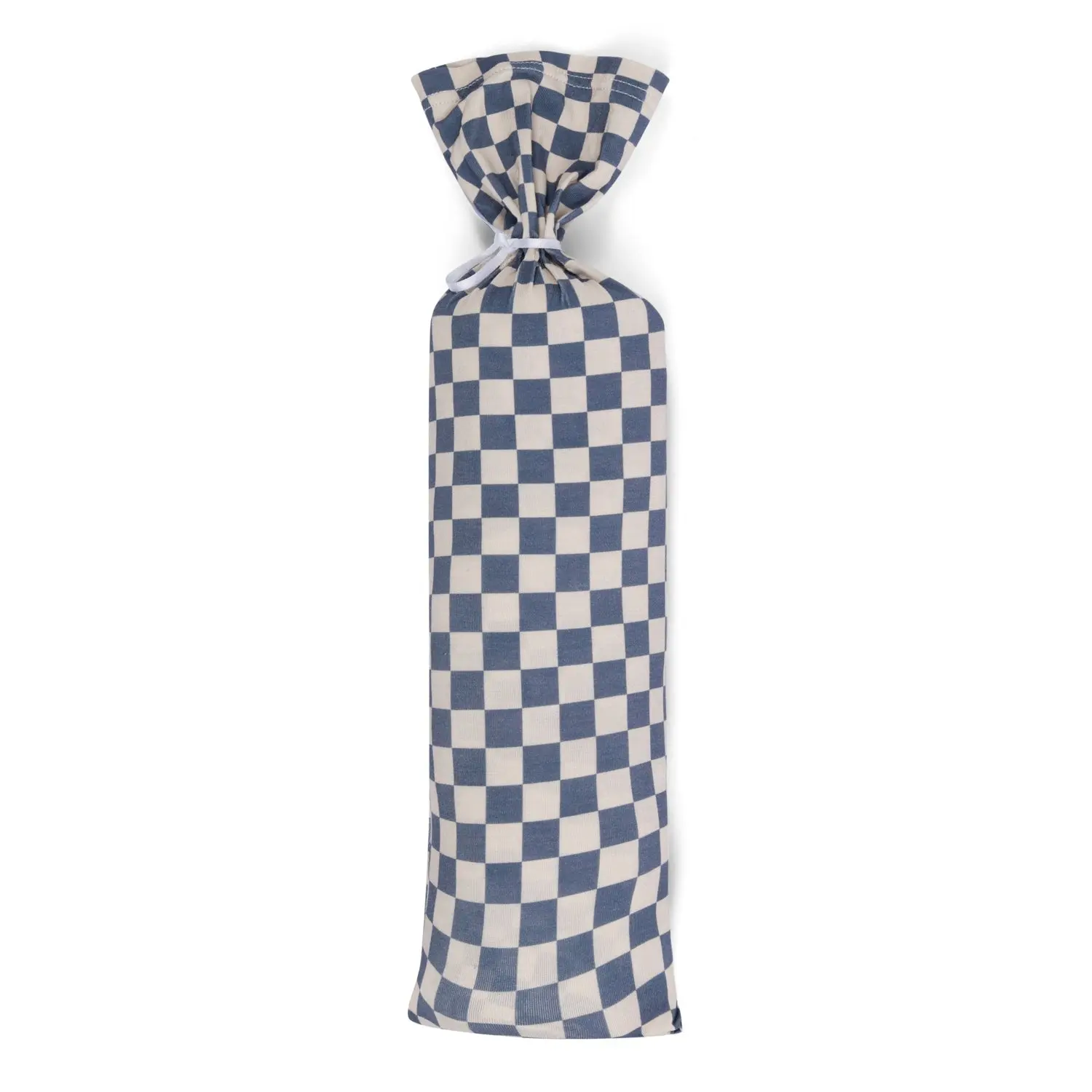 Checkers in Blue Swaddle, XL Baby Swaddle Blanket, Soft Bamboo Blend with Stretch, Cozy Snuggle Blanket, Nursing Cover + Stroller Cover, Blue Checkers, 45 x 45 in