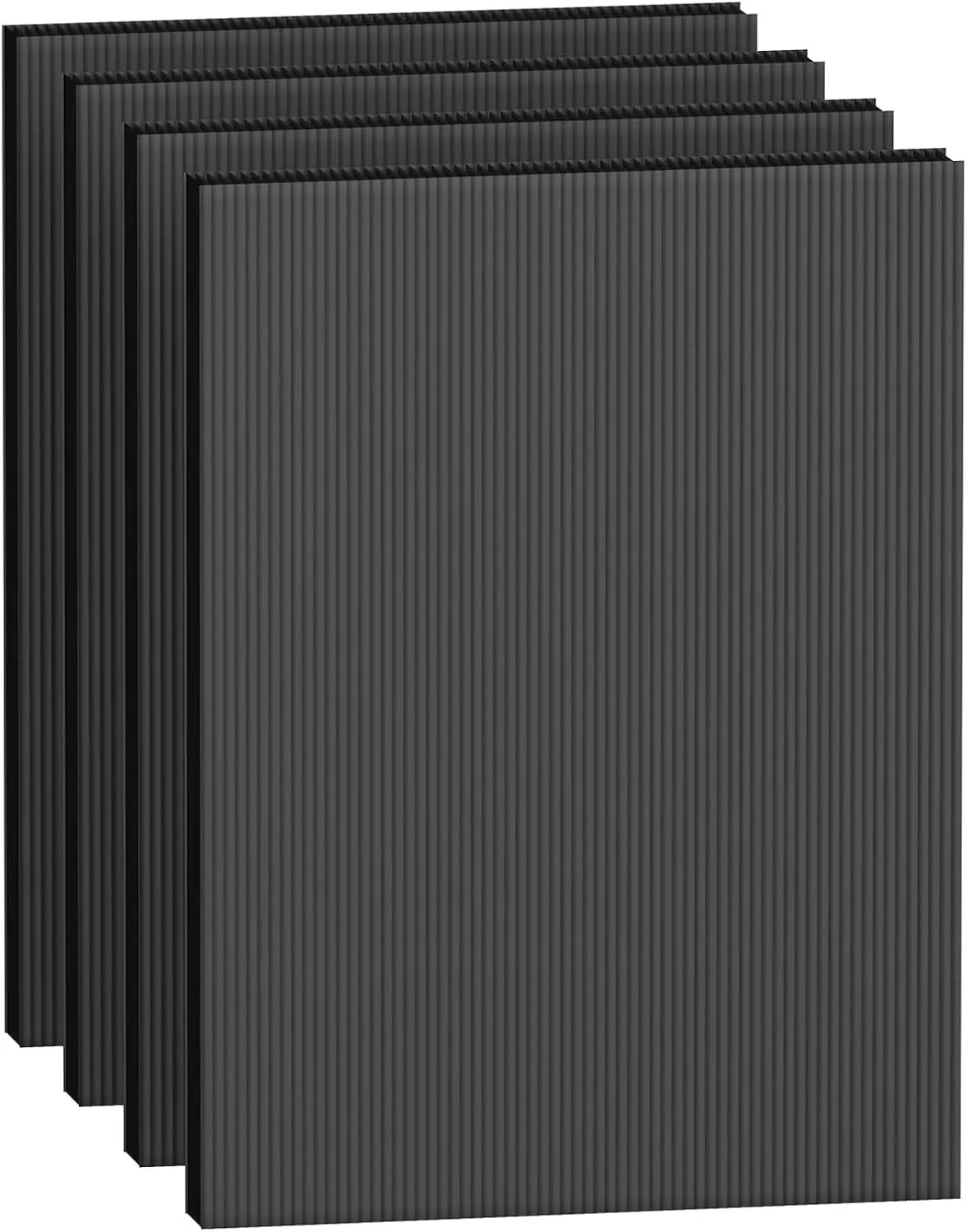 24 x 36 Inches 4 Pack Corrugated Plastic Sheet, 4mm Thick Corrugated Plastic Board, Black Blank Poster Board, Waterproof Coroplast Sheets for Indoor, Outdoor Use and DIY Projects.
