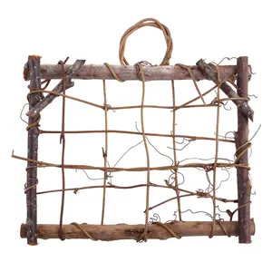 Rustic Style Air Plant Frame Holder Rattan Tillandsia