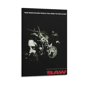 Saw (2004), A Classic Horror Movie! These Wall Art Posters Are Perfect for Home Decor. Poster Canvas Wall Art For Bedroom Decor Bar Office Room Decor Gift