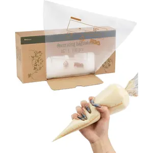 16 Inch Large Piping Bags, 100 count Thickened Disposable Pastry Bags, Anti Burst Icing Bags for Cream Frosting, Non-slip Frosting Bags, Cake & Cookie Decorating Supplies