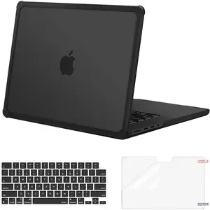 MOSISO Compatible with MacBook 14 inch Case20252021 M4 M3 M2 M1 A3112 A3185 A3401 A2918 A2992 A2779 A2442, AntiCracking TPU Bumper Hard CaseKeyboard SkinScreen Film, Black