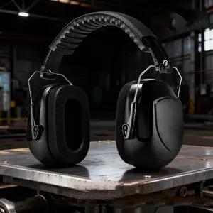 Ear protection, SNR 34 dB, noise reduction ear muffs | Fashion accessories, over-ear ear muffs, plastic material, black