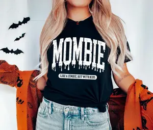 Mombie Shirt, Halloween Mom Tshirt, Spooky Mama Shirt Crewneck Tee