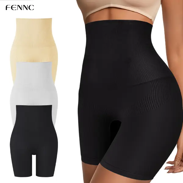 1PCS High Waist Tummy Control Women's Shapewear Shorts, Seamless Hip-Lifting Shorts, Full Coverage Style, Soft Breathable Invisible Body Shaper, Slimming Waist Trainer for Daily Wear, Sports & Office Fit Workwear, Comfortable Lightweight Womenswear