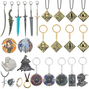 Elden Ring Dark Moon Greatsword Pendant Melina Gane Ring Game Peripheral Crafts Charms Promise Rings Non Tarnish Men's Jewelry