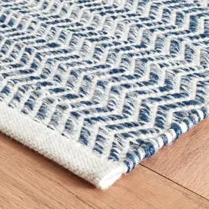 Coastal Blue Handwoven Indoor/Outdoor Rug 2x3