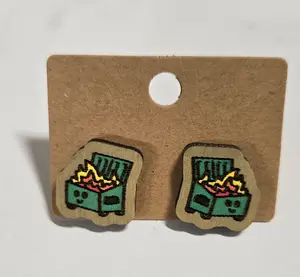 Dumpster Fire Earrings