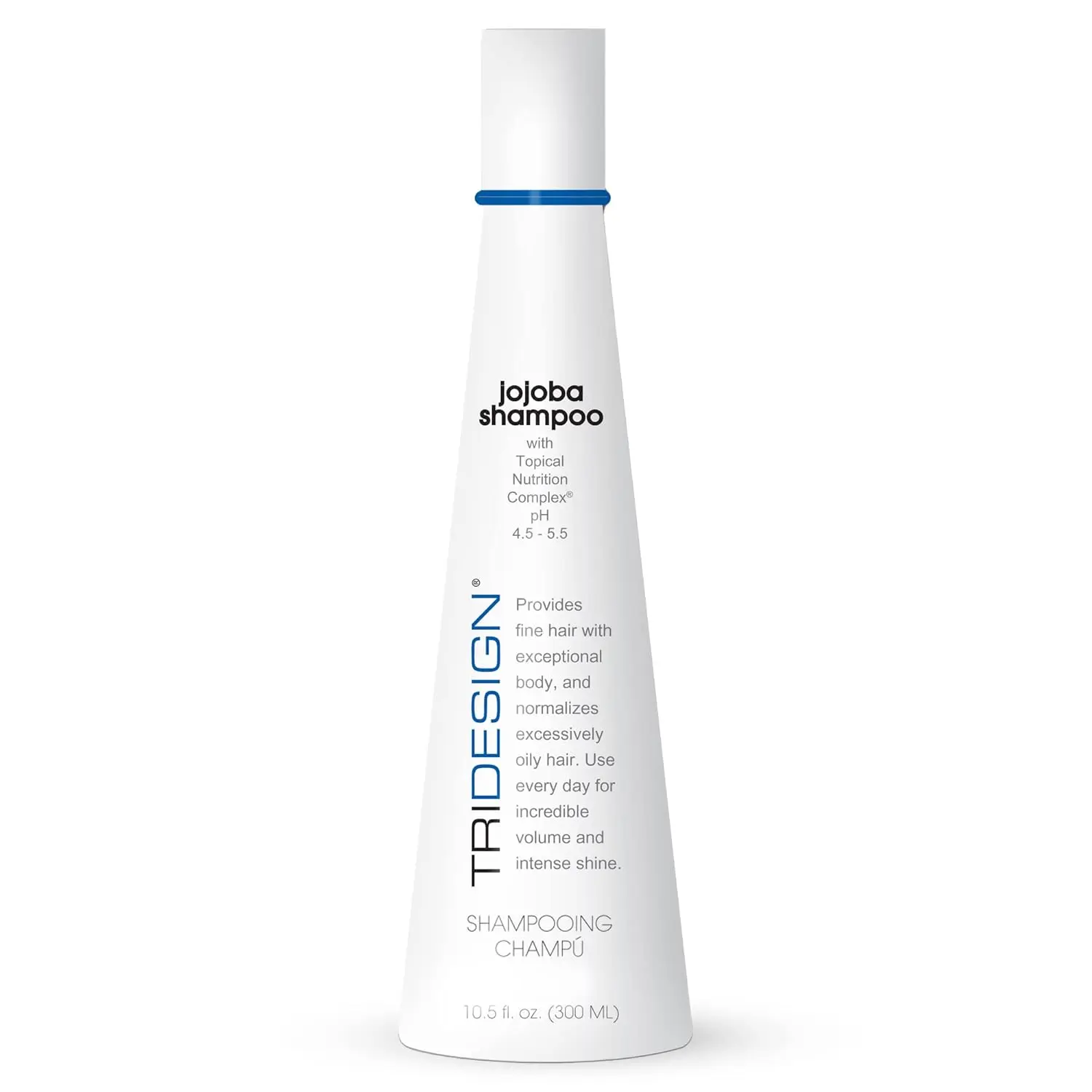 TRIDESIGN Professional Hair Care Jojoba Moisturizing Shampoo for All Types of Hair, Jojoba Extracts Panthenol, 4 Grape Seed Henna, Hair Thickening Shampoo for Adults, 10.5 Fluid Ounce