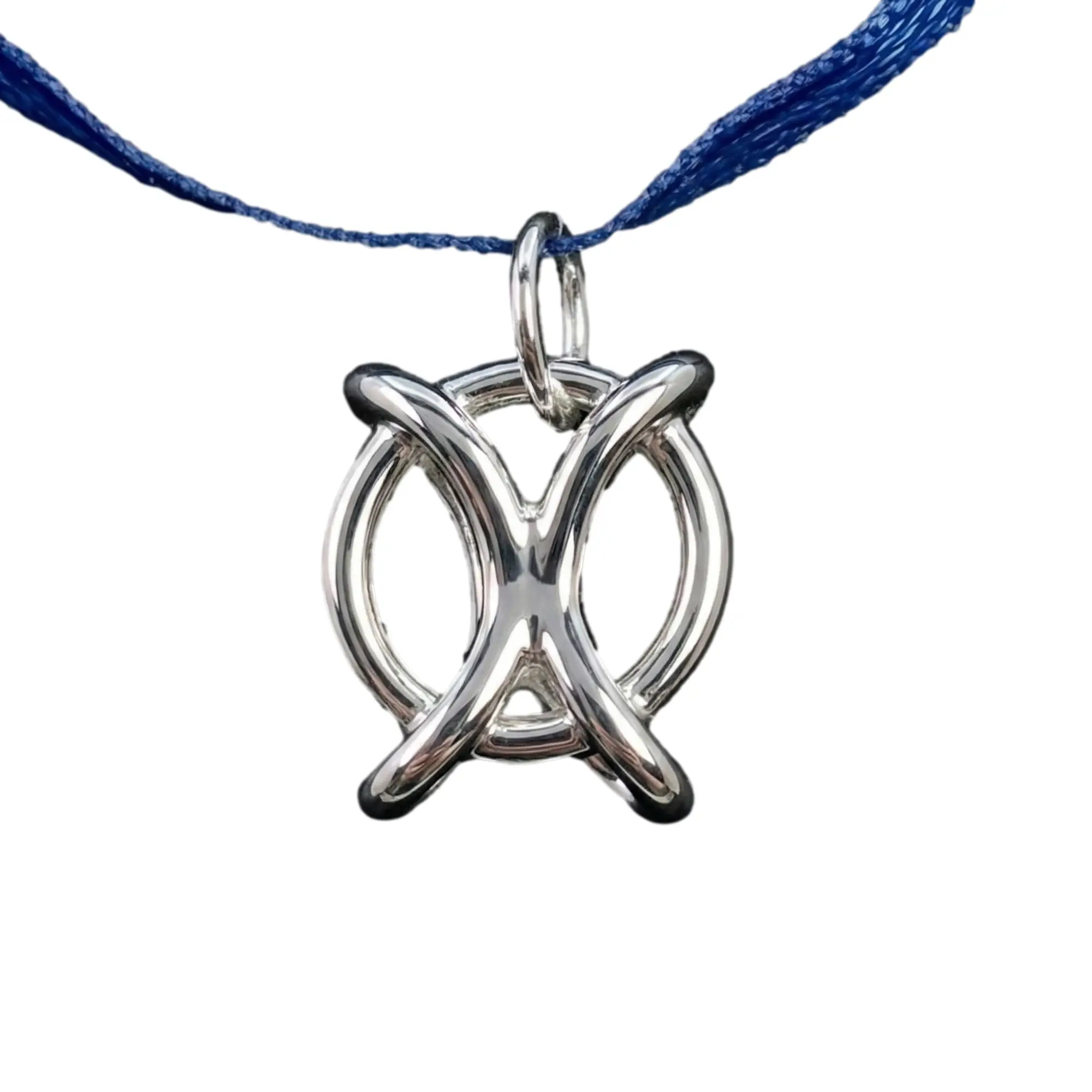 Handmade Sterling Silver Nordic Chainmail Interlace Pendant