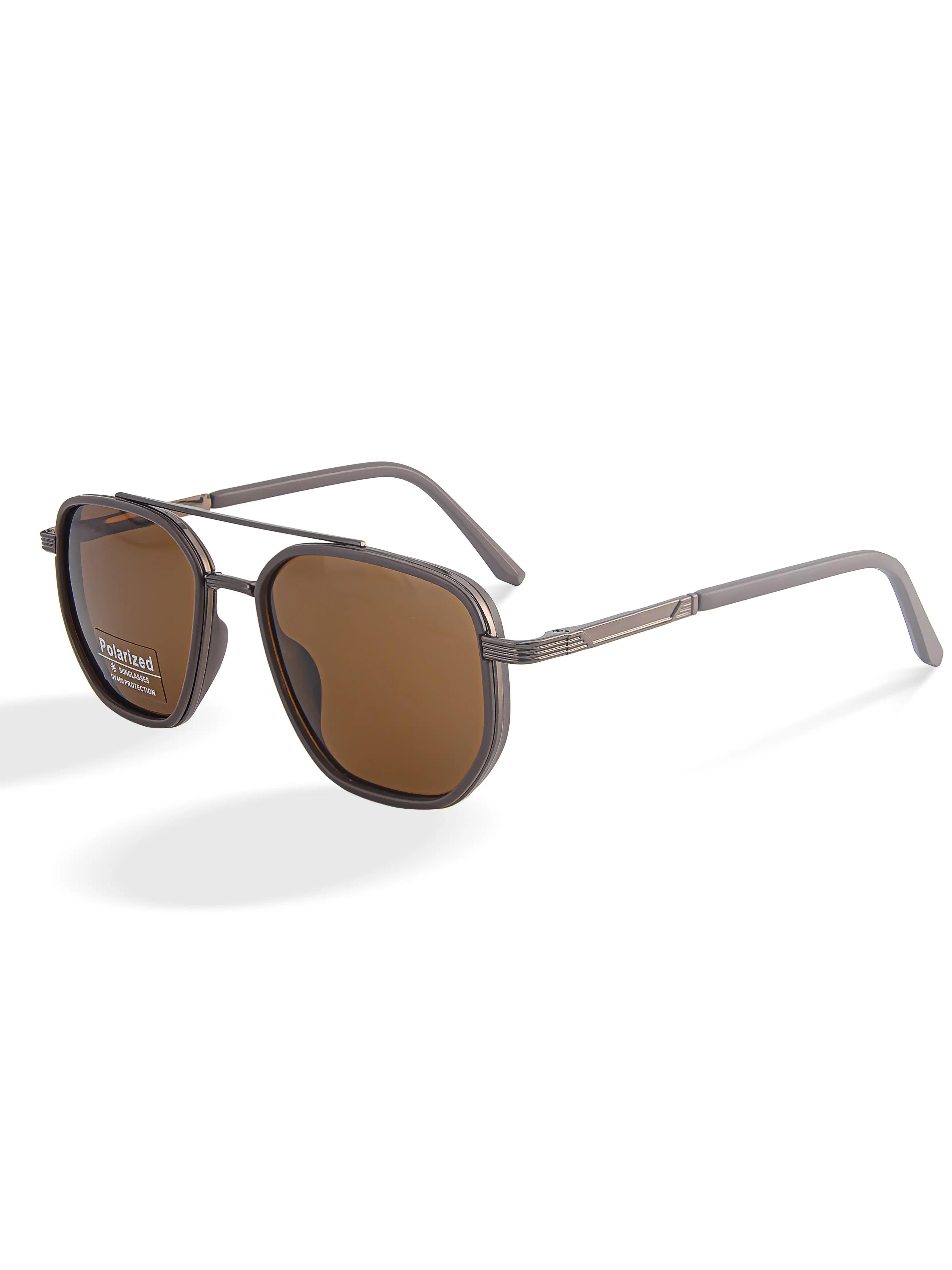 Travel Sunglasses with Fashion Geometric Frame Double Beam Sun Protection Glasses for Summer Outfits & Vacation Wear 2026