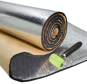 80x40inch 394 Mil Car Heat Sound Insulation Mat Automotive Noise Deadening Mat With Rubber Roller Self Adhesive Heat for Car Hood Ceiling Door