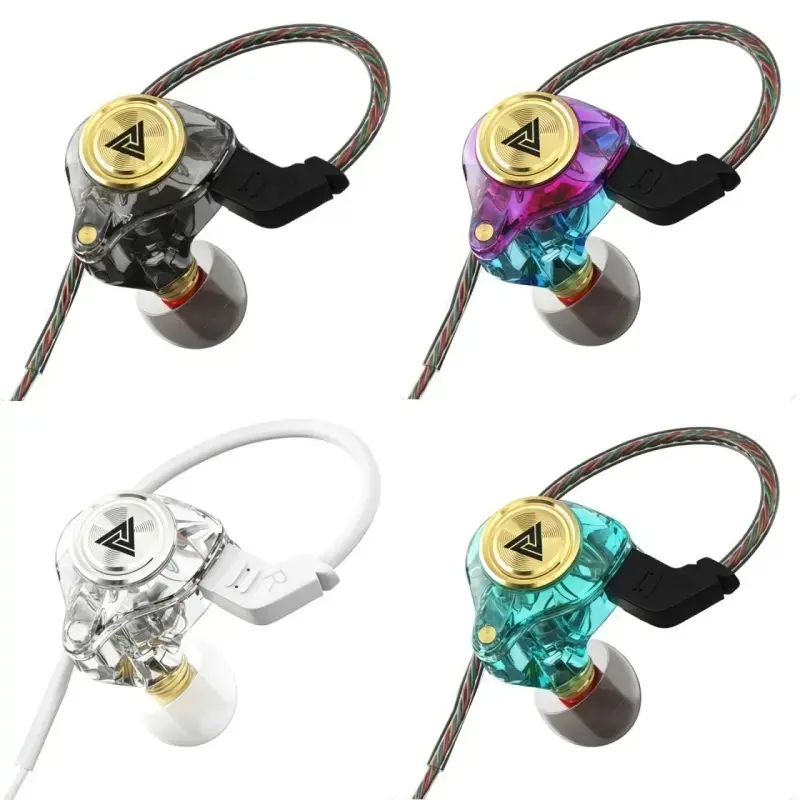 QKZ AK3 Heavy Bass Wired IEM Headphones, 3D Stereo Surround Sound In-Ear Earbuds for DJ Rock EDM Music Fans