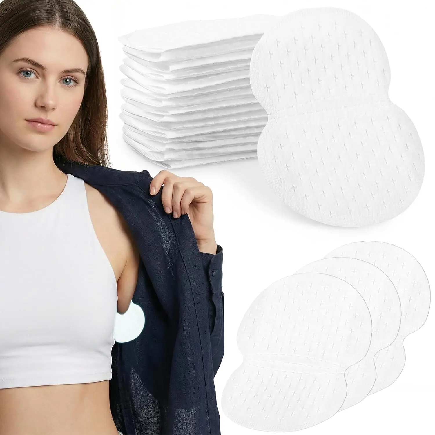 60 Pcs Armpit Sweat Pads Disposable Underarm Sweat Pads for Sweating Women men Easily Absorb Sweating and Neutralize Odors for Travel & Daily Life Under Arms Stay, Non Visible