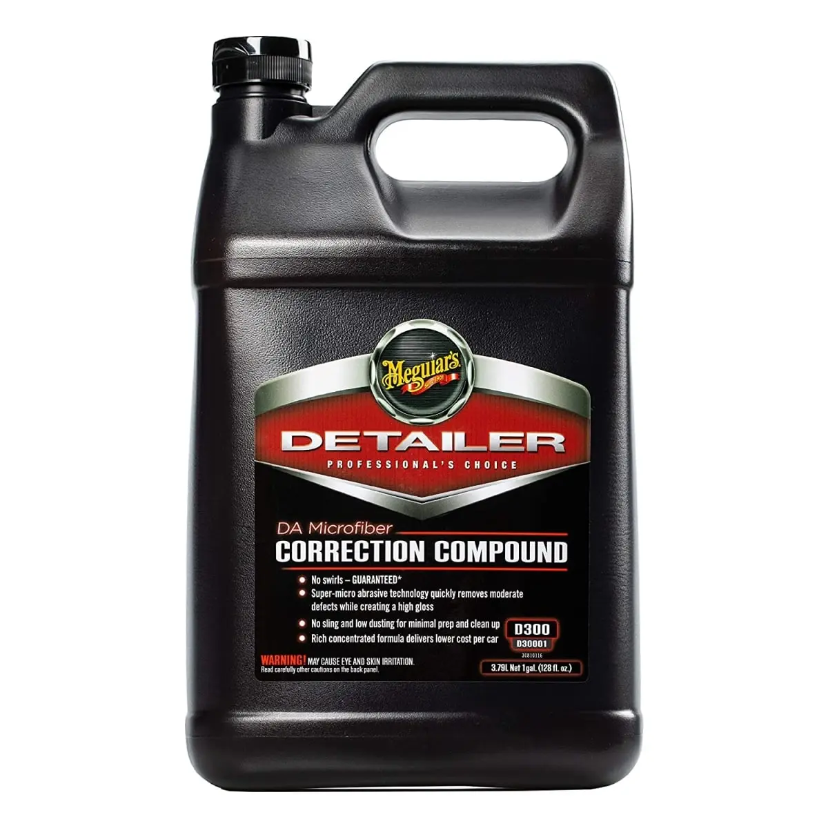 Meguiars MGD-30001 Microfiber Cut & Polish Compound - 1 Gal (3.79L, 8.8 Lbs) Car Paint Care Liquid with Super-Micro Abrasive Technology, Low Dusting Formula, No Slings, Removes Moderate Defects, High Gloss Finish