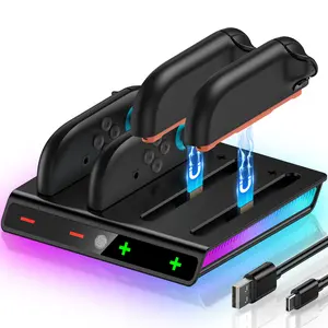 BEBONCOOL Swtich2 Handle charger For Nintendo Switch2 handle charging base suitable for Nintendo OLED joycon charging base 4 charging base charger NS Joy-Con charging base accessories