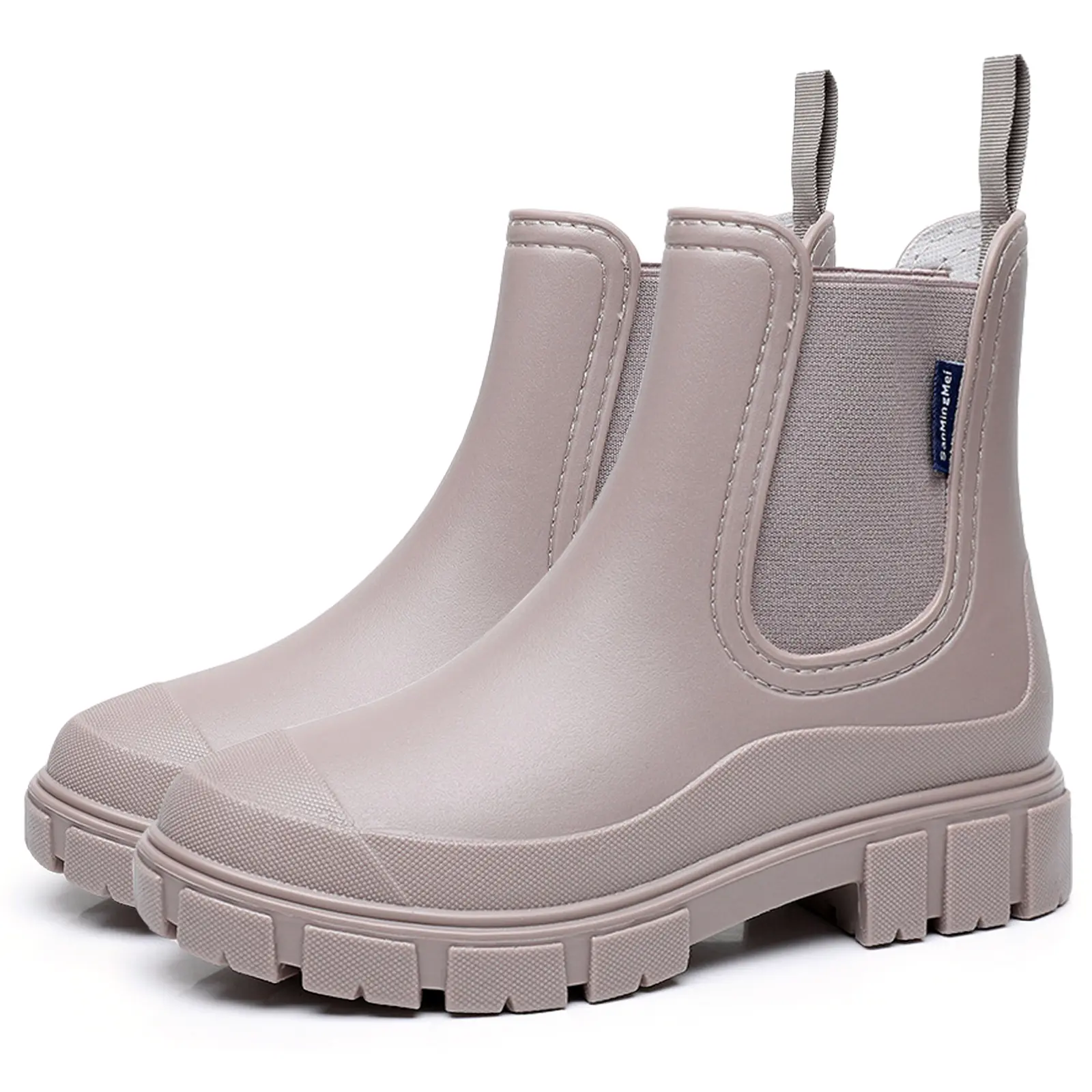 Drecage Women's Short Ankle Chelsea Rain Boots - Waterproof PVC, Slip-Resistant, for Adults' Outdoor Work, Single Pair Garden Shoes