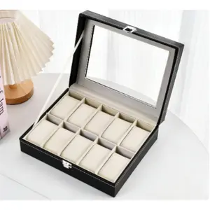 Men's watch box, men's watch storage box, watch display box with lid, watch storage rack organizer box