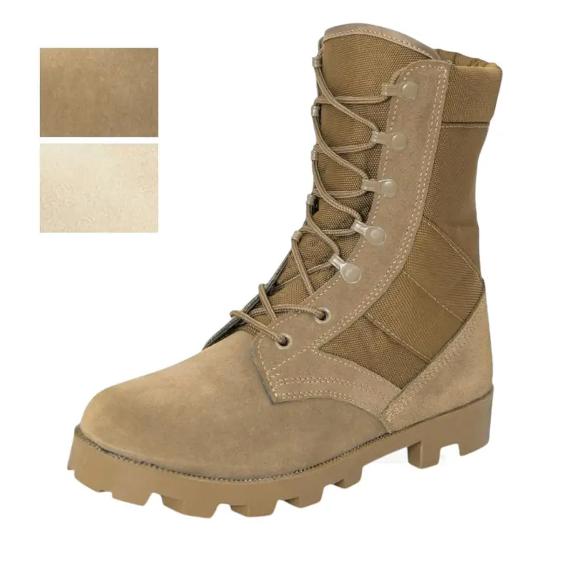 ROTHCO Men's 8-Inch Tactical Jungle Boots, Speedlace Leather & Canvas Footwear with Padded Collar and Non-Slip Rubber Outsole