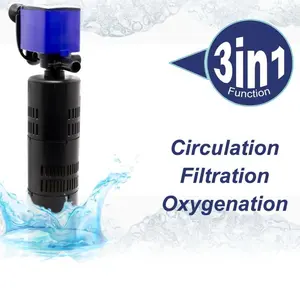 Aqua Dream 475 GPH Submersible Water Pump & Internal Filter 3-in-1 Aeration Circulation Filtration for Aquariums