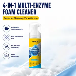 HIAKB 4-in-1 Multi-Enzyme Foam Spray Cleaner - Heavy Duty Deep Cleaner for Camera Care, Car Detailing, Car Interior & Sofa Stain Removal