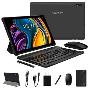 10.1-inch Android 14 Tablet Bundle, Mouse, Keyboard, Stylus, Case & Cable Included, 6GB Native RAM (Supporting 12GB Expand) + 128GB ROM, WiFi-Only Tablet, 8000mAh Battery, Dual Speakers, Ideal for Work, Study & Entertainment