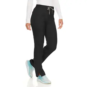 MediChic Women's Straight Leg Six Pocket Cargo Scrub Pants with 4-Way Stretch Scrubs