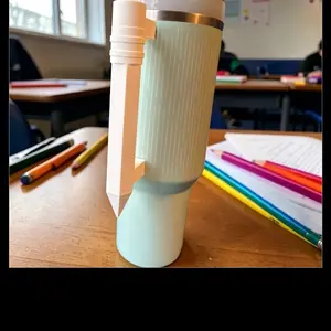 3d Printed Pencil Tumbler Handle Made to Fit Stanley Tumbler Or Glue On Handle for Multiple Tumblers