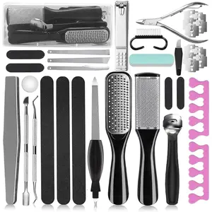 Pedicure Kit, 36 in 1 Foot Care Tools Stainless Steel Foot Rasp Dead Skin Remover for Home & Travel…