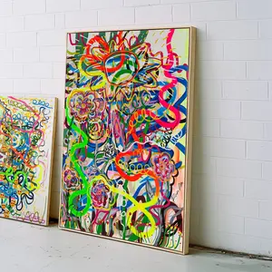 [SALE UP TO 50]Colorful Abstract Art Painting Large Wall Art Decor Pop Art Painting Abstract Contemporary Art Print Canvas Modern Abstract Wall Art Decor