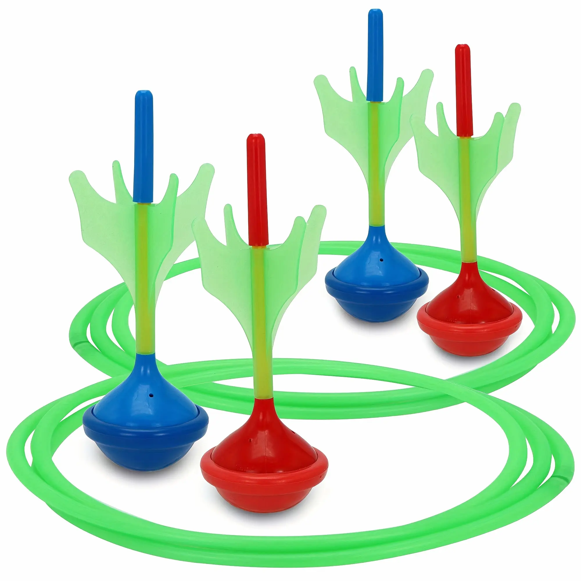 Glow In The Dark Lawn Darts Game Set for Kids and Adults - 6 Pcs Outdoor Indoor Soft Tip Darts for Family Camping, Yard Games, Birthday Gifts for Boys Girls