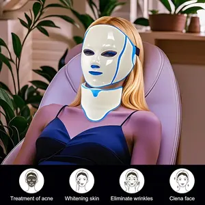 AYYHG Led Mask Light Therapy, Red Light Mask, Light Mask, Home LED Mask Device, Red Light Facial Therapy, Seven Color LED Facial Skin Care Mask Comfortable Multifunctional Beauty Device Face Lifting Roller Facelift Wrinkle Reducer