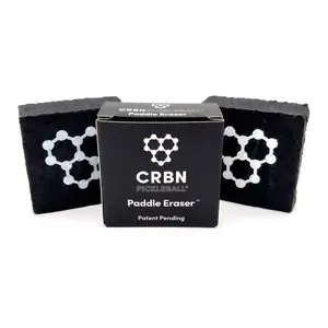 CRBN Pickleball Paddle Eraser 2-Pack - Carbon Fiber Racket Cleaner for Fast & Easy Ball Residue Removal, indoor or outdoor play