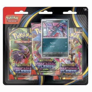 Phantasmal Flames Three-Booster Blister - Trading Card Game Pokemon Collectible