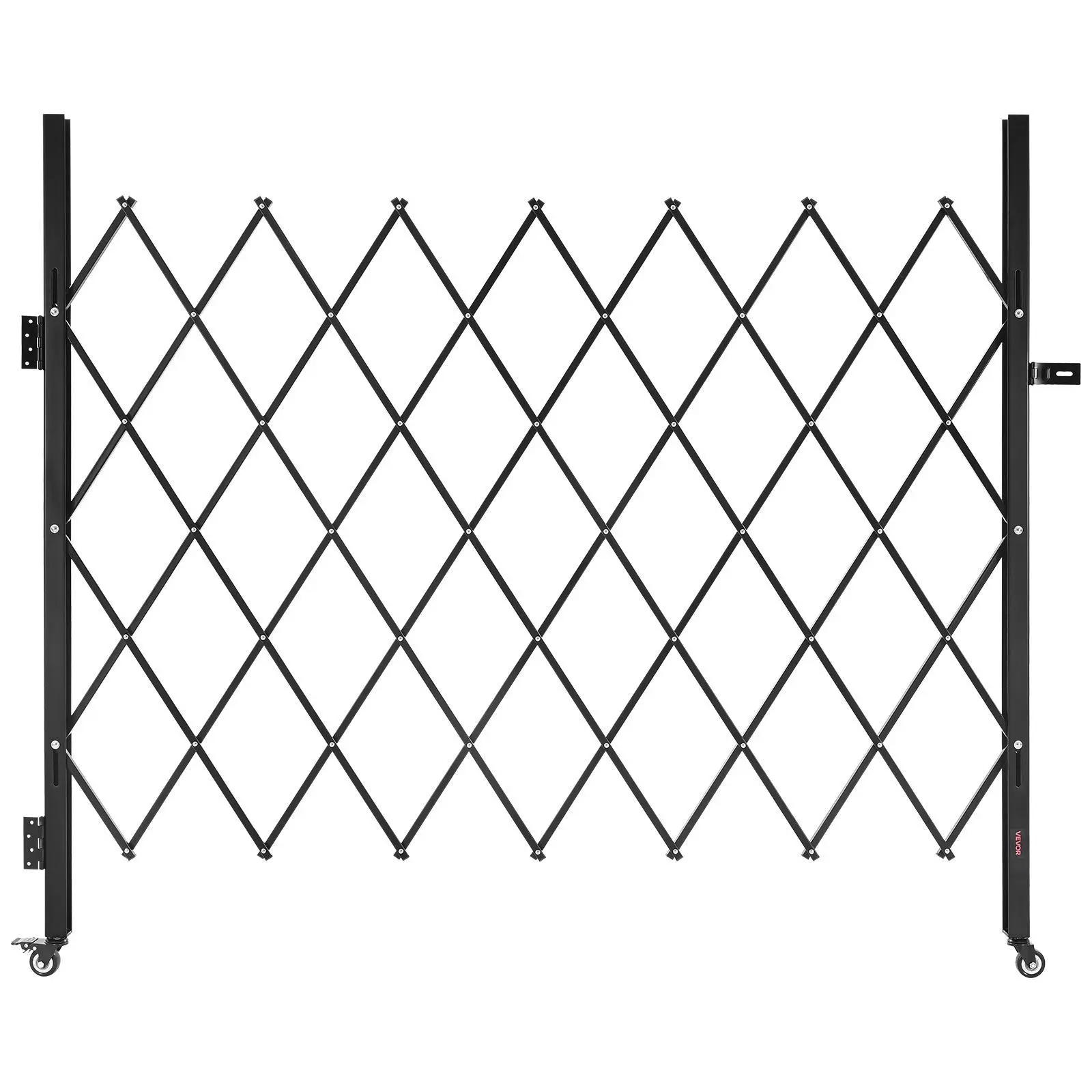 VEVOR Single Scissors Fold Steel Frame Security Gate, Lockable Retractable Outdoor Gate with 360° Swivel Casters, 70.87x63.39" Barricade for Entry Security, Garage #SohoChic