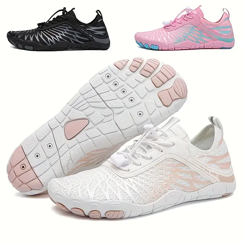 Unisex Lightweight Barefoot Running Shoes - Adjustable, Breathable Fabric Upper, Non-Slip Rubber Sole, Wide Toe Box, Stylish, Outdoor Training Barefoot Shoes for Hiking, Summer Sports, Barefoot Fit, Hiking Yoga