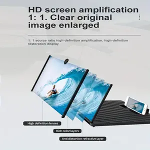 20-Inch Phone Screen Magnifier, Optical Acrylic Lens, High Definition Lenses, HD Smartphone Amplifying Projector for Movies and Videos, Foldable Design, Uncharged Operation, Accessories