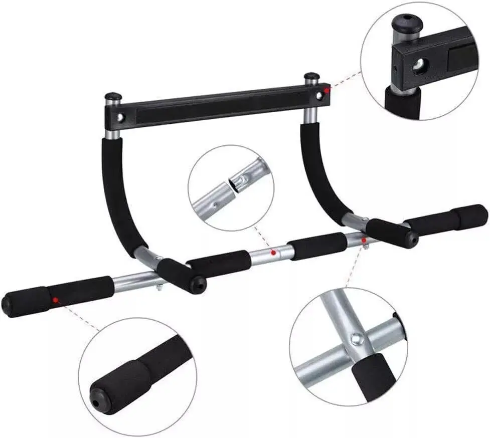 SPORTIC Upgraded Doorway - - 330 lbs Max Capacity, Portable Upper Body Strength Training Fitness Bar Doorway Exercise Equipment Doorway Exercise Equipment Doorway Exercise Equipment, Doorway Exercise Equipment,Door Frame  , Up Bar Pull Straight