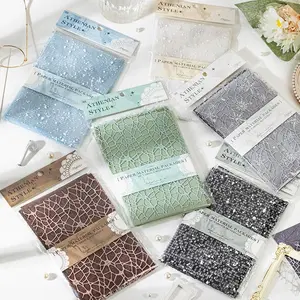 Vintage Lace Material Paper, 16pcs/set Crafts Kit Scrapbooking & Journal Making Paper, DIY Decorative Paper for Scrapbooking & Journal Making, Crafting Kit