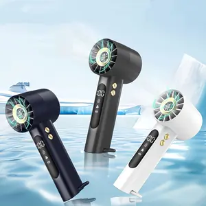 Portable Handheld Fan, 1pc USB Rechargeable Fan with Speed Adjustment Function, Mini Fan with Digital Display Screen, Multifunctional Cooling Fan, Suitable for Home and Outdoor Use, USB Fans