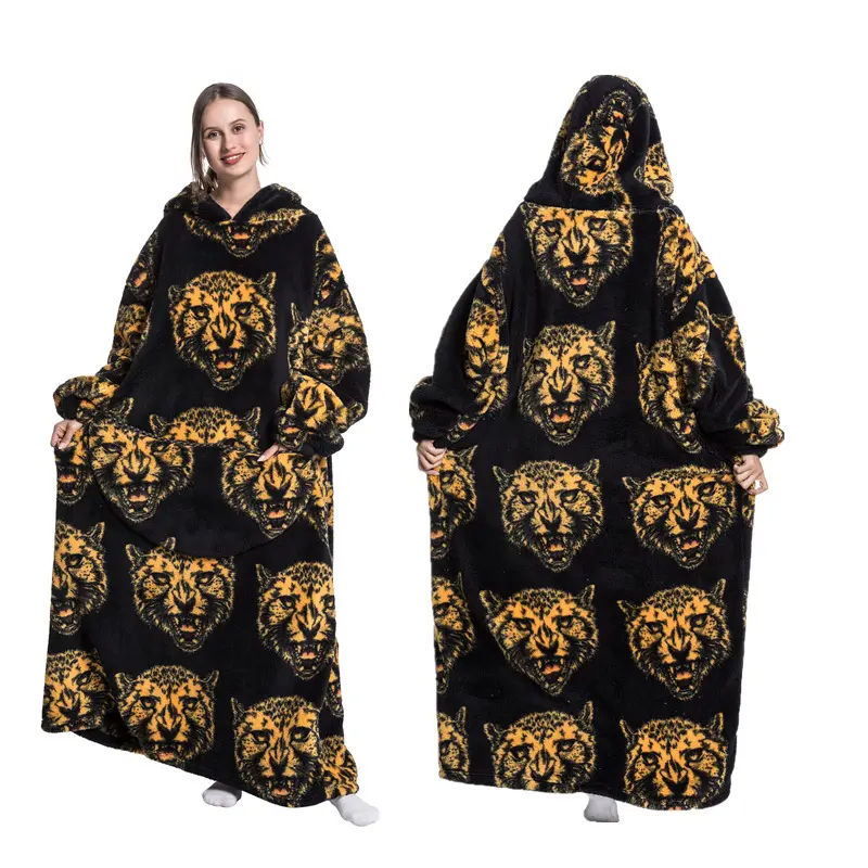 Leopard head warm clothing